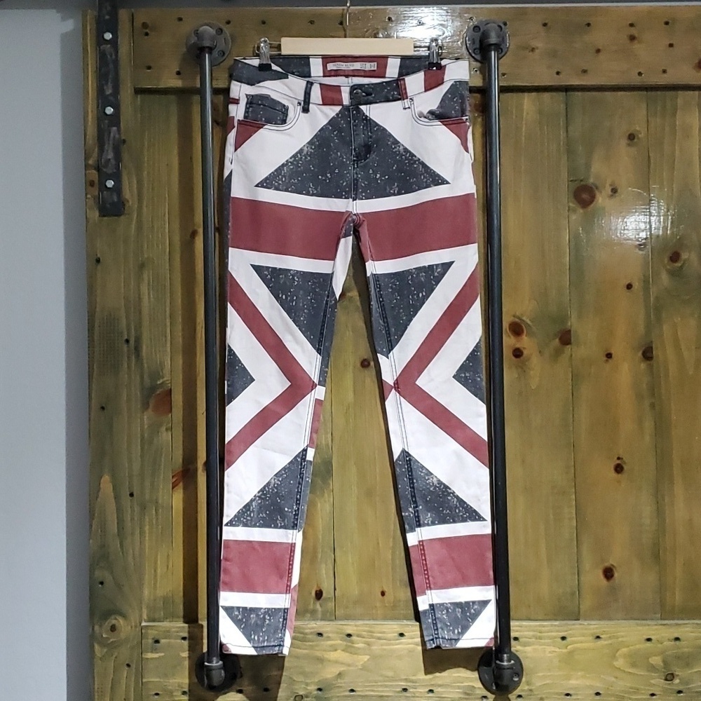 DENIM BLVD PATRIOTIC FLAG STRETCH JEANS SIZE 11 90S Y2K